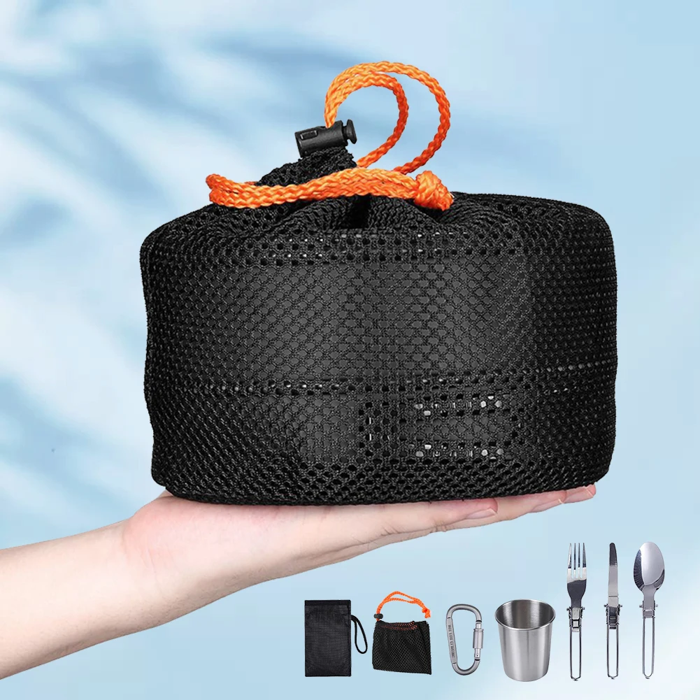 Camping Cookware Kit Kettle Po - Camping Outdoor Cooking Set บทวิจารณ์และราคา