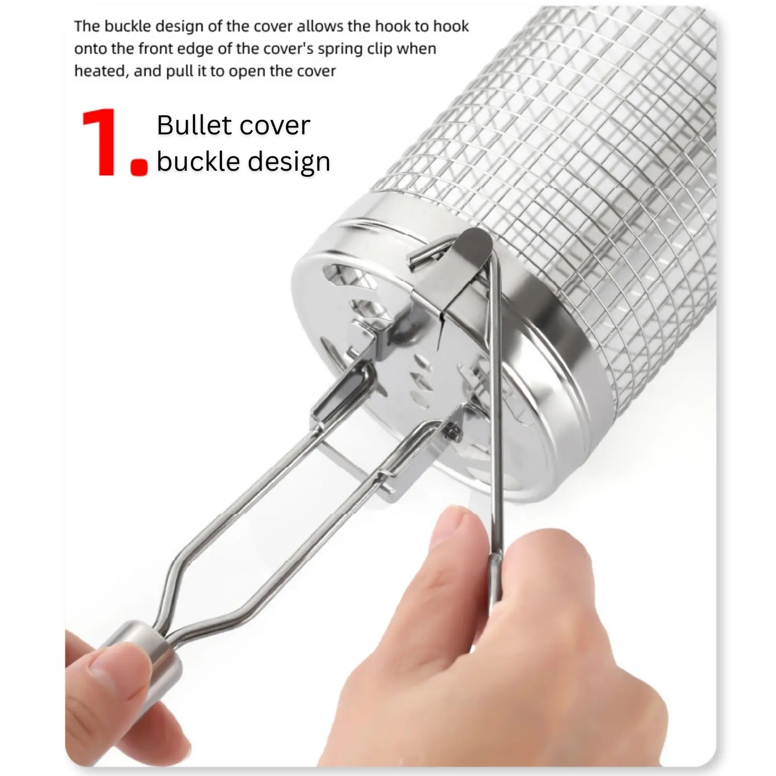 Stainless Steel Rolling Grill  - Camping Cooking Vegetables บทวิจารณ์และราคา