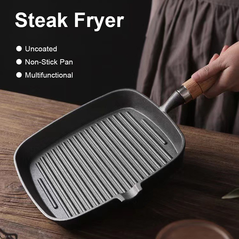Iron Skillet Uncoated Non-stic - Skillet Cast Iron Camp บทวิจารณ์และราคา