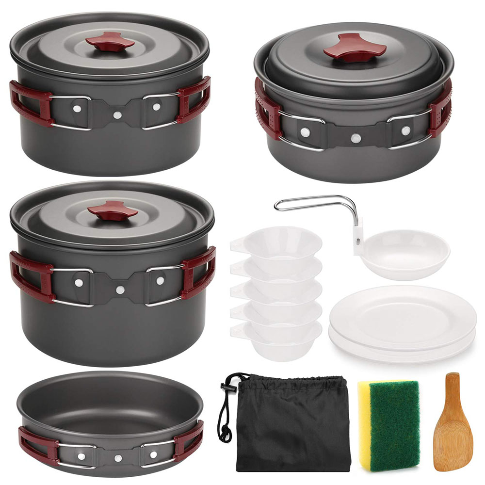 Outdoor Camping Cookware Kit N - Camping Cooking Unit บทวิจารณ์และราคา