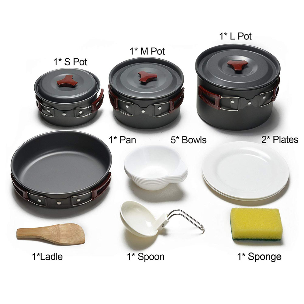 Outdoor Camping Cookware Kit N - Camping Cooking Unit บทวิจารณ์และราคา