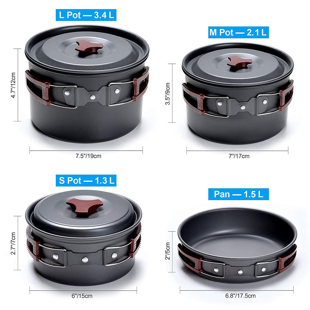 Outdoor Camping Cookware Kit N - Camping Cooking Unit บทวิจารณ์และราคา