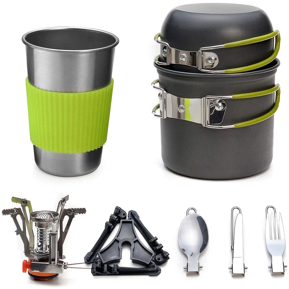 Camping Cookware Kit with Stov - Camping Cooking Unit บทวิจารณ์และราคา